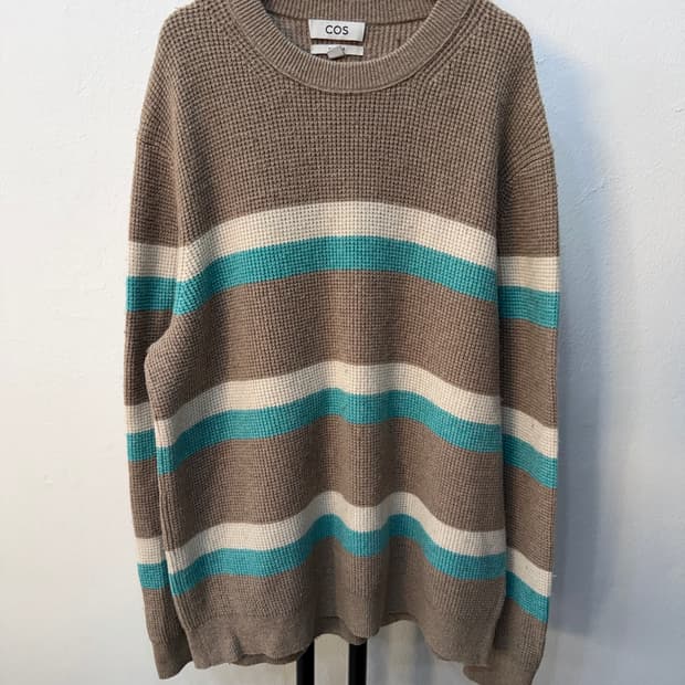 정품) COS 코스 남성 스트라이프 니트 스웨터 XL