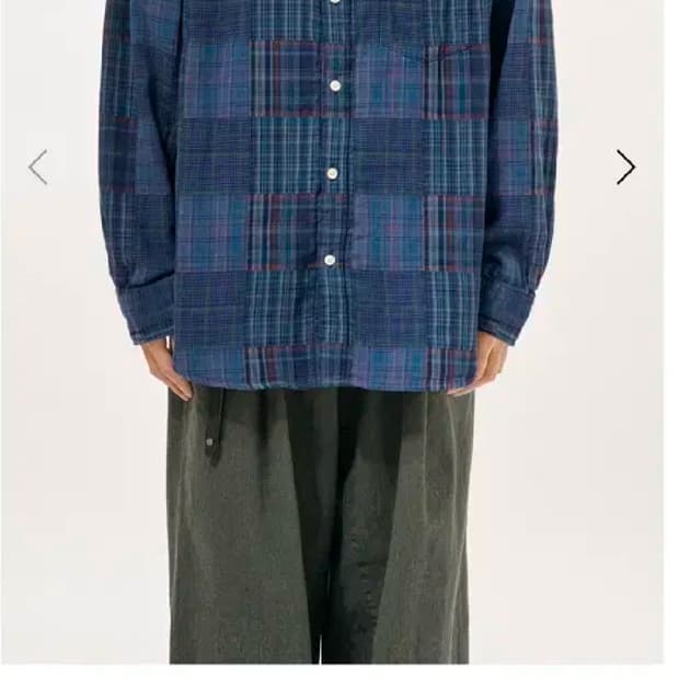 [3,L] 이얼즈어고 더블페이스 패치워크 포이카 셔츠