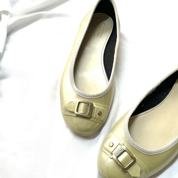 HUNTER buckle rain shoes / lime