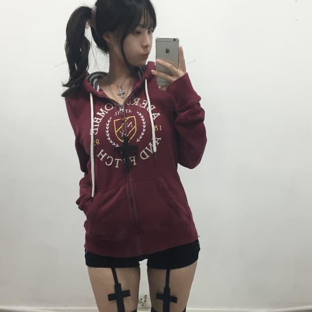 [ABERCROMBIE] 아베크롬비 체리와인 맛 후드집업