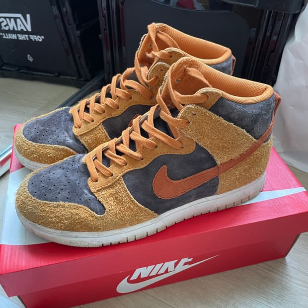 나이키 덩크하이 다크커리 265mm