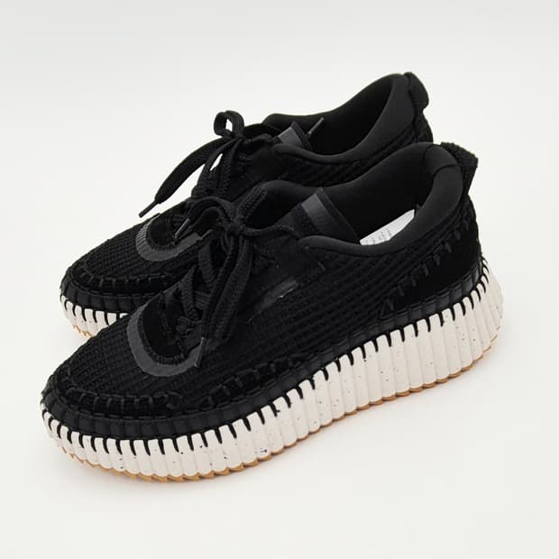 끌로에 나마 블랙 플랫폼 스키커즈 36