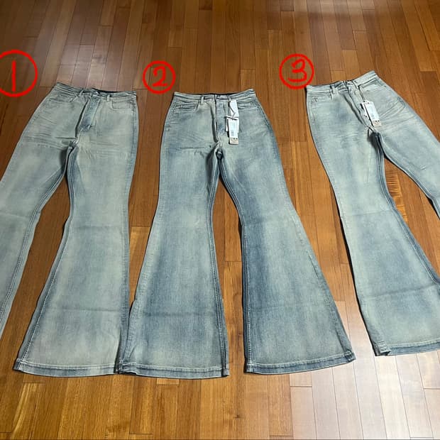 [29,30] 릭오웬스 다크쉐도우 볼란 부츠컷 미네랄 펄 DMP