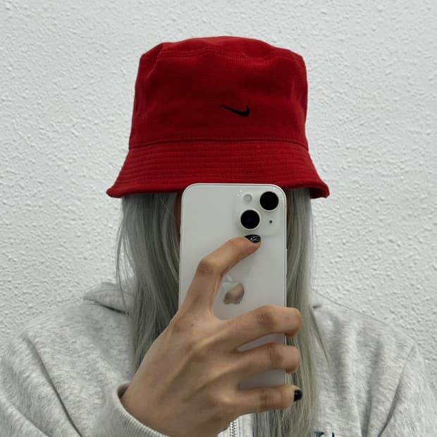 나이키 코듀로이 레드 버킷햇