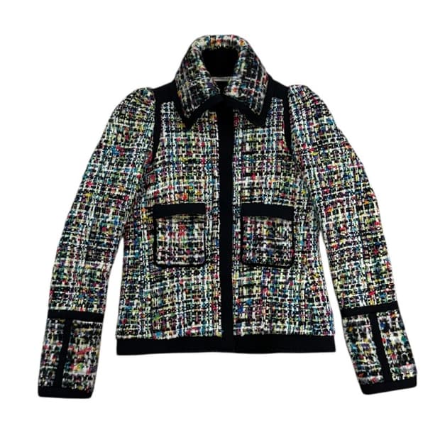 발렌시아가 07FW 런웨이 멀티컬러 헤비 트위드 자켓