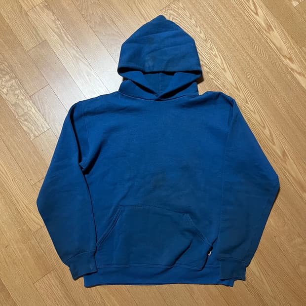 [M] 90s USA 빈티지 러셀 후드 블루