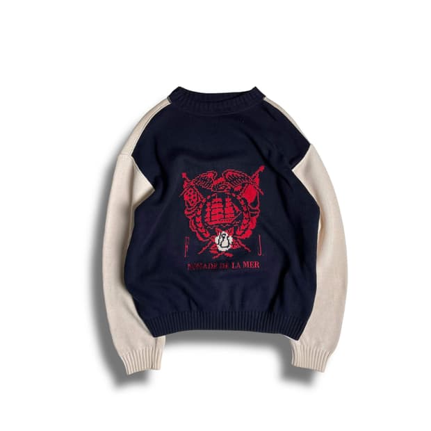 91aw 지안프랑코 페레 코튼 네이비 니트 (italy)  