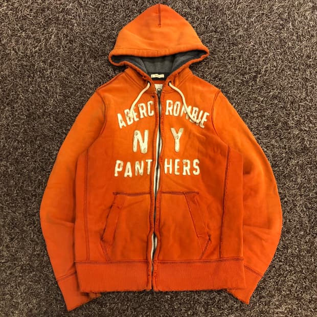 아베크롬비 오렌지 디스 후드집업 자켓