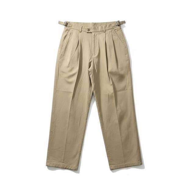 NOUN 노운 베이지 핀턱 와이드 팬츠