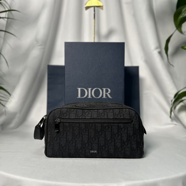 [정품]디올 오블리크 토일레트리 블랙 돕키트