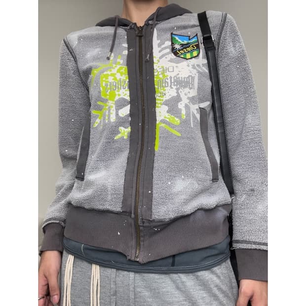 빈티지 DIESEL 디젤 후드집업 그런지 y2k