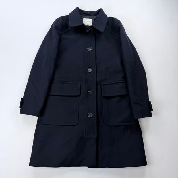 add 더블포켓 네이비 울 코트