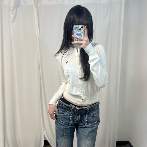 Polo Ralph Lauren white cardigan