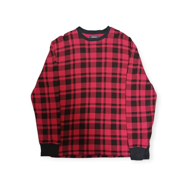 랄프 로렌 폴로 레드 체크 셔츠