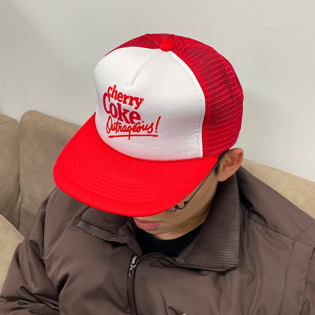 90s Coca Cola cherry Coke trucker cap