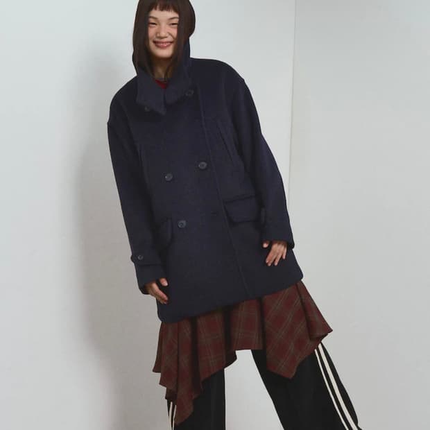 에잇세컨즈 울 하프 코트 