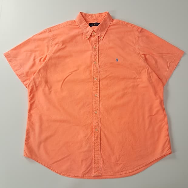 CJ979 2XL 폴로 00s 네온오렌지 반팔 셔츠 남방