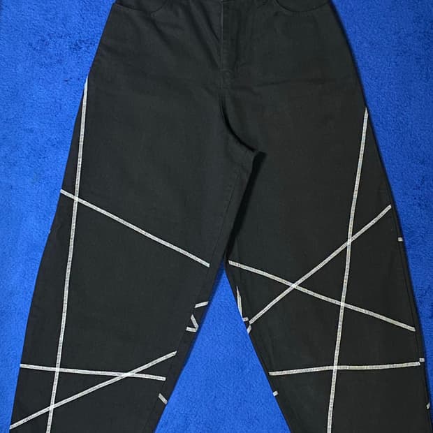 NOMANUAL 노메뉴얼 S.L 와이드팬츠 - 블랙 M