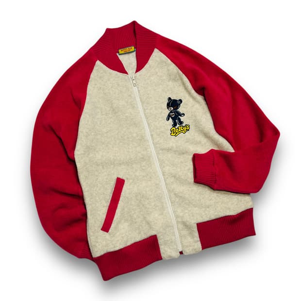 BettY's Blue y2k fleece bear zip-up