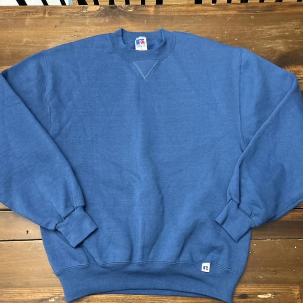 러셀 애슬레틱 스웻 셔츠 맨투맨 솔리드 블루