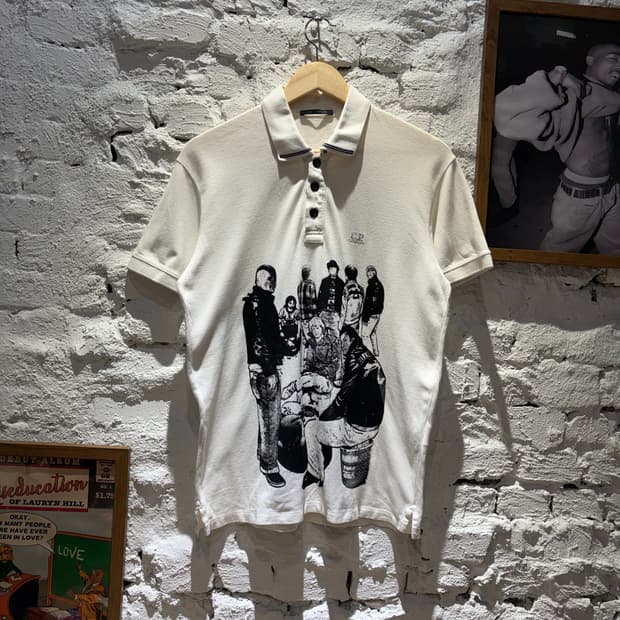 CP 컴퍼니 스몰 로고 커스텀 반팔 카라티셔츠