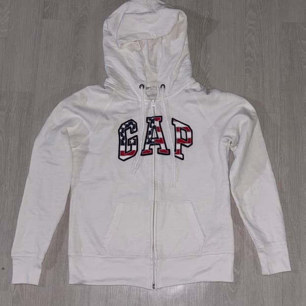 GAP 갭 성조기 후드집업 s 화이트