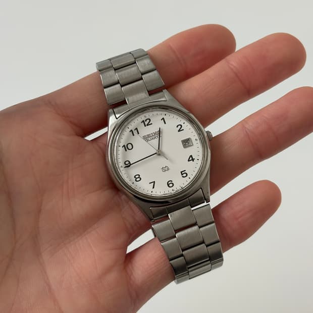 1980s SQ Arabic Index Silver Quartz