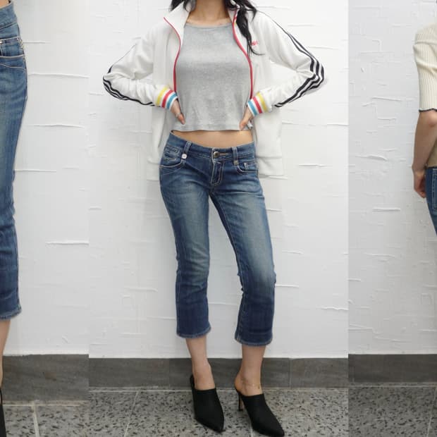 Burberry blue label capri jeans