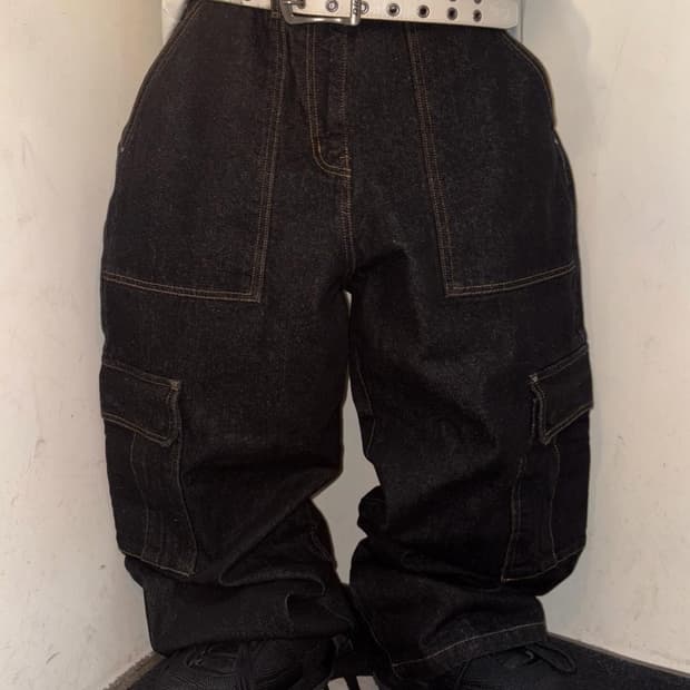 Hip-Hop Pocket Denim Pants