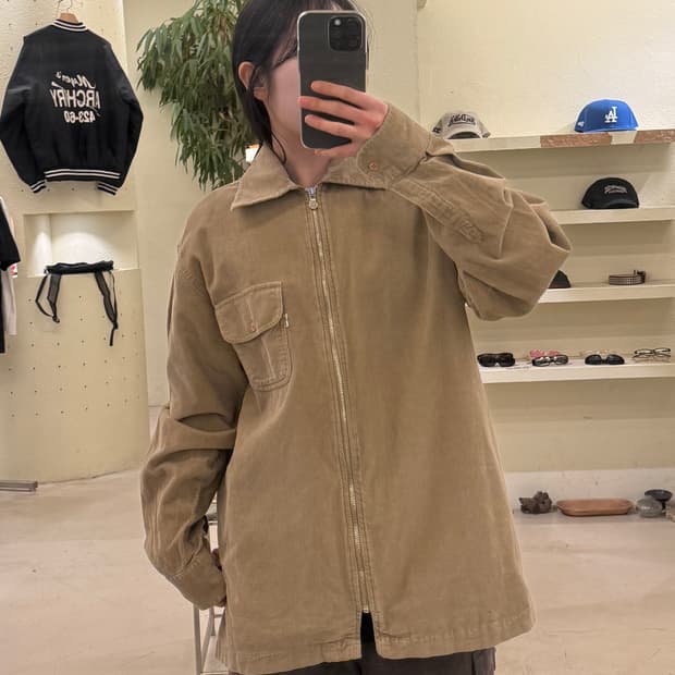 리바이스 코튼 패턴 브라운 자켓 U388