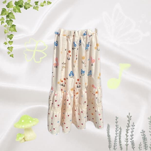 플라워 모리 스커트