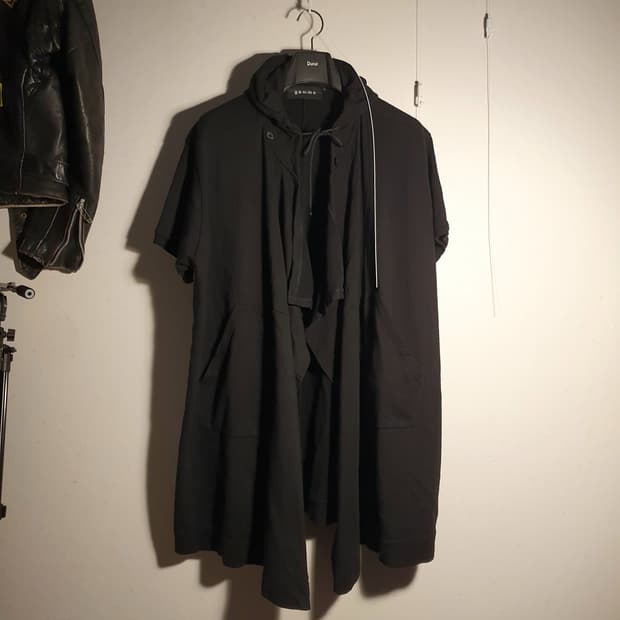 Gomme button short hoodie
