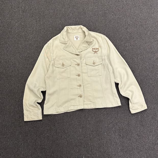 14)MCM vintage 베이지 큐프라 자켓