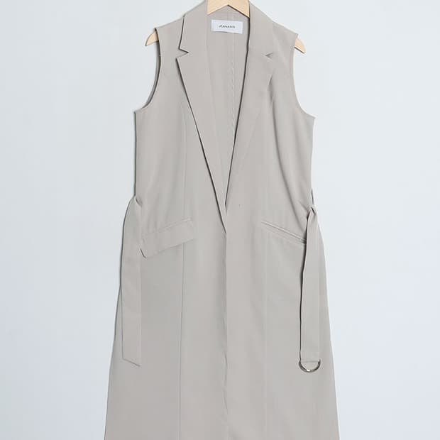 JEANASiS Sleeveless Belted Coat  