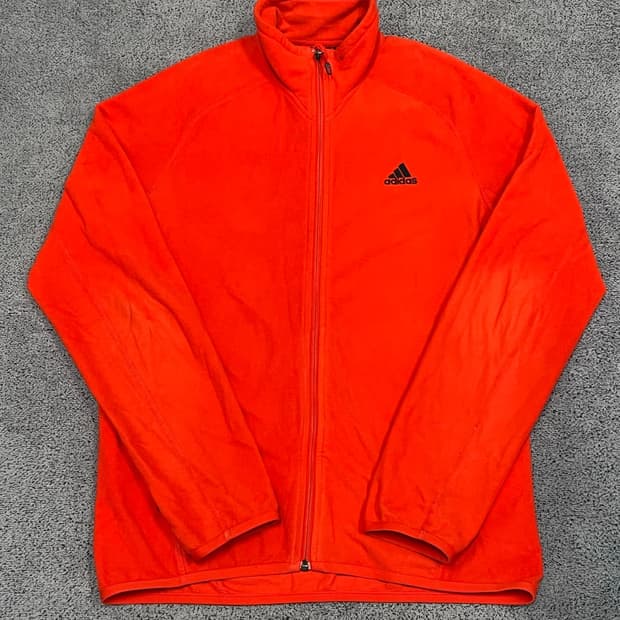 (105) 아디다스 플리스 집업 오렌지