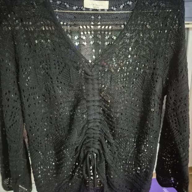 summer 블랙 셔링 크로쉐