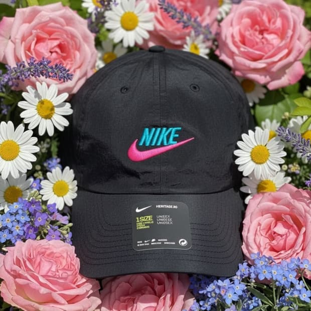NIKE 나이키 초레어 헤리티지86 나일론 플라밍고 핑크/청록 볼캡 모자