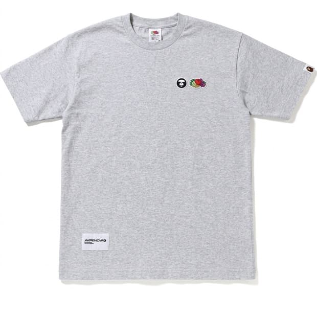 에이프(Aape) 회색 반팔 베이프