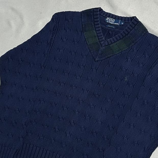 95 폴로랄프로렌 네이비 브이넥 니트