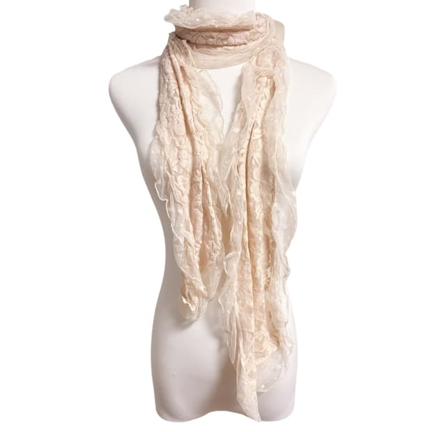 (이체시에눌) 일본 히메갸루 장미 페어리 샤 포인트 도트 레이어드 머플러