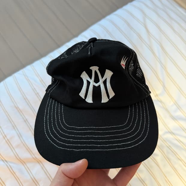 애프터매스 로고 메쉬 볼캡 블랙 