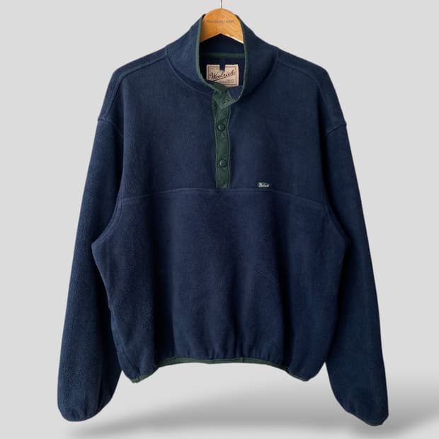 (XL)빈티지 울리치 후리스 스냅 풀오버