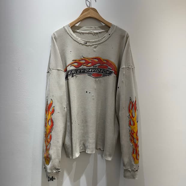 빈티지 와플 긴팔