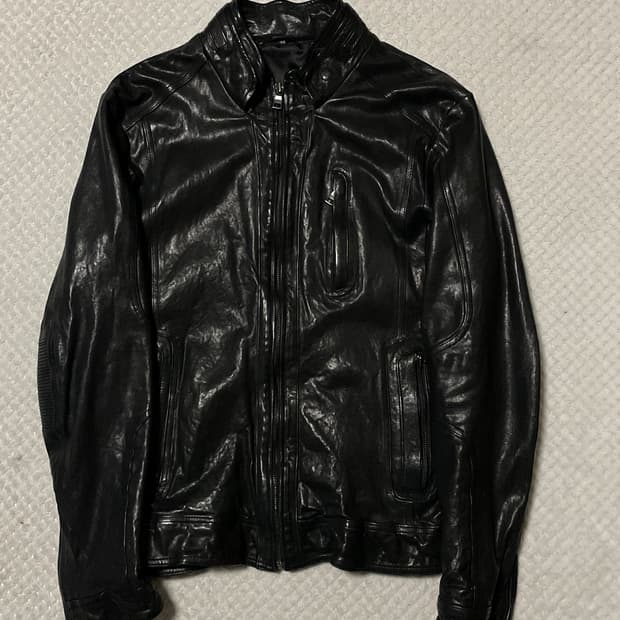 [48] 광희시장 웨스턴 무드 램스킨 양가죽 절개 레더 자켓