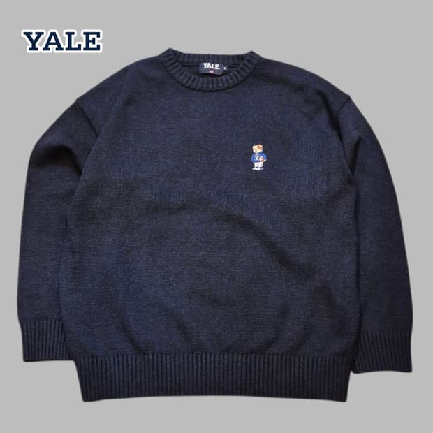 L. YALE 네이비 울니트 