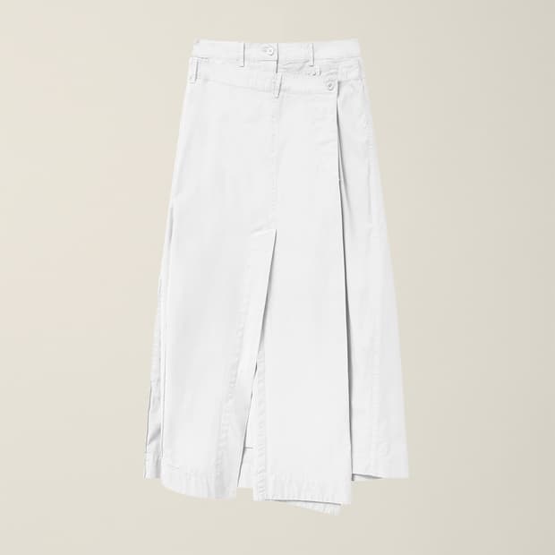 누마레ee DOUBLE WAIST SKIRT WHITE