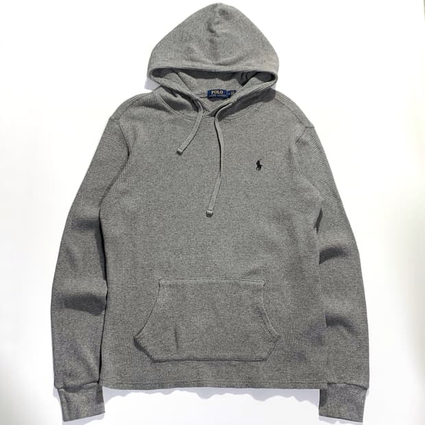 폴로 와플 니트 후드티