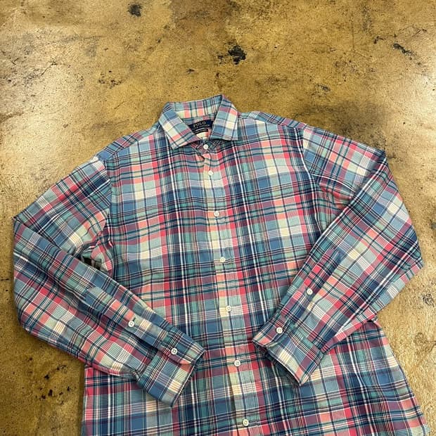 [정품/M] 폴로 랄프로렌 체크 셔츠 남방 b17
