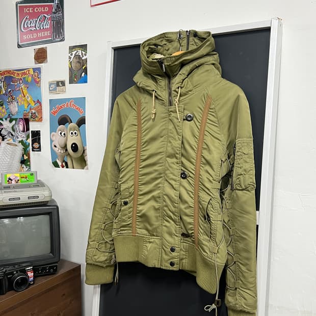 Avirex 아비렉스 N2B 플라이트 하이넥 후드 자켓