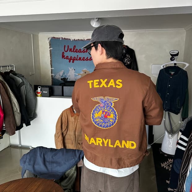 USA FFA cotton work jacket 코튼 워크자켓 브라운